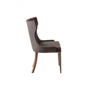 Luksusowy fotel Krzesło Brown Chesterfield Podkładka Drewno Krzesła