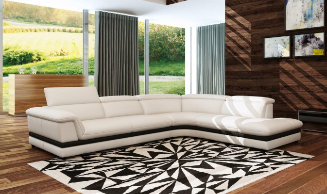 Skórzana sofa kanapa Żywy krajobraz Narożnikowa kanapa Narożnik Ustaw Design Modern Sofa 5130