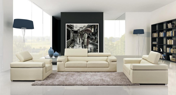 Zestaw sofowy Couch 80 20 Podkładka Skóra Sofa Salon Siedziba 3+2+1 Zestaw