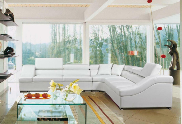 Skórzana sofa kanapa Żywy krajobraz Narożnikowa kanapa Narożnik Ustawić sofę nowoczesny design