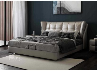 Szara Sypialnia łóżka Podkładka do łóżka Chesterfield Italian Meble