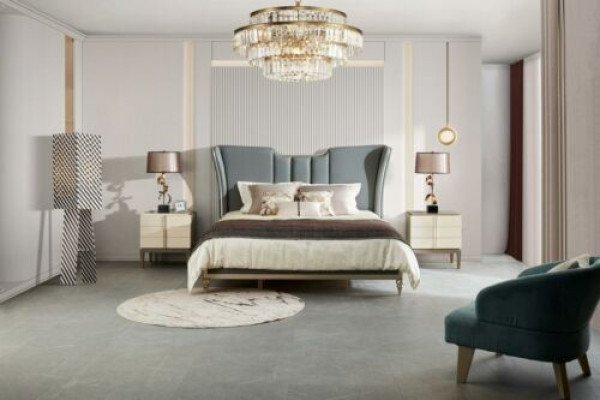 Łóżko łóżko Design Double Hotel Podkładka Małżeństwo 180x200cm Sleep Luxury Solidne drewno