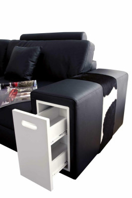 Skórzana sofa kanapa Żywy krajobraz Narożnikowa kanapa Narożnik Ustawić Design Modern