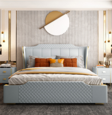 Designerskie Drewno Łóżko Noble Meble Łóżko podwójne Sypialnia 180x200cm