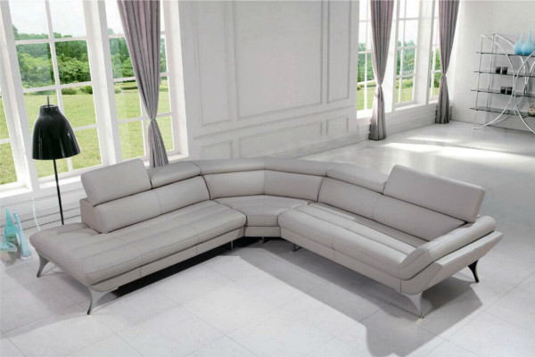 Skórzana sofa kanapa Żywy krajobraz Narożnikowa kanapa Narożnik Ustaw Design Modern Sofa 1541