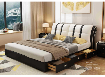 Projektant Łóżko Sypialnia łóżka Włókienniczego Hotel Luxury Podkładka Siedziba Materiał Włochy