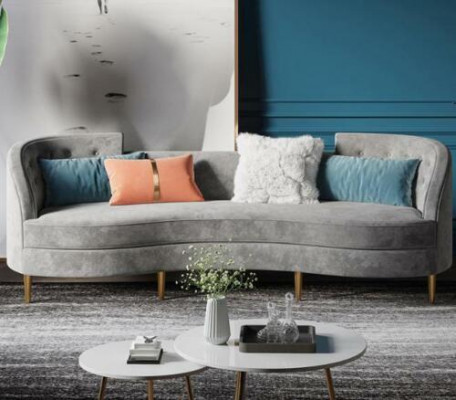 3 miejsce siedzące Material Sofa Żywy krajobraz Relaks Siedziba Design Couch Lounge Sofy Włókienniczy