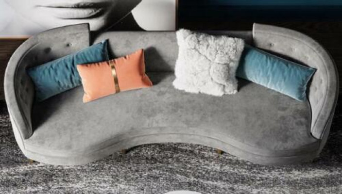 3 miejsce siedzące Material Sofa Żywy krajobraz Relaks Siedziba Design Couch Lounge Sofy Włókienniczy