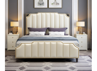 Łóżko Podkładka Design Luksusowe podwójne łóżko hotelowe Małżeństwo 180x200cm Sleep Pokój
