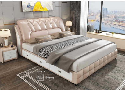Designerskie łóżko Podkładka Design Luksusowe podwójne łóżko hotelowe 180x200cm