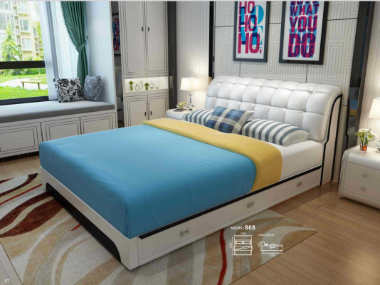 Podwójne łóżko łóżko podwójne design luksusowe Łóżko tapicerowane Luxur designerskie łóżko Skóra