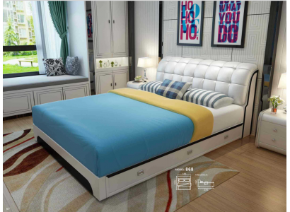 Podwójne łóżko łóżko podwójne design luksusowe Łóżko tapicerowane Luxur designerskie łóżko Skóra