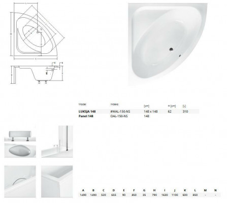 Design Wanna Narożnik Akrylowe Nowe Wanny Wanny Nowoczesne