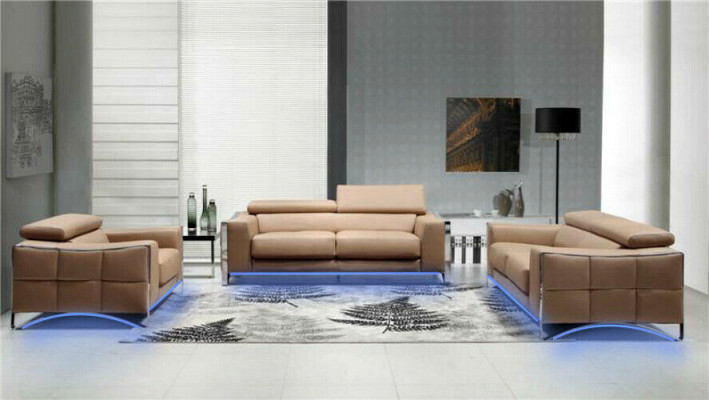Zestaw sofowy Skóra Sofa Zestaw 3+2 (bez Fotel) Kanapa Siedziba Podkładka Ustawić 1504