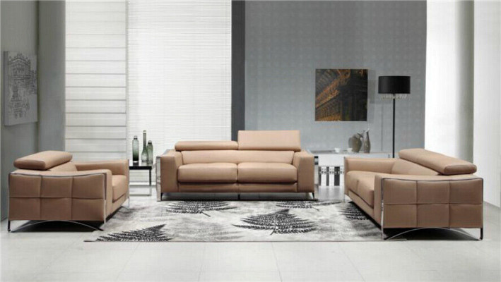 Zestaw sofowy Skóra Sofa Zestaw 3+2 (bez Fotel) Kanapa Siedziba Podkładka Ustawić 1504