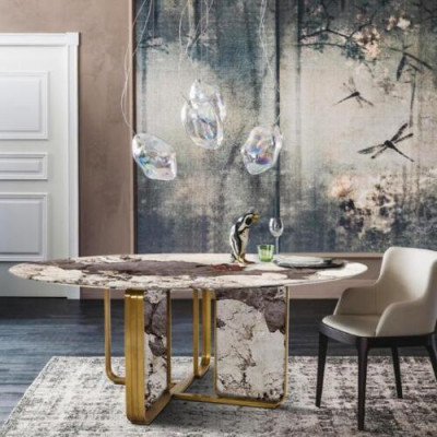 Stoły Kamienne do Jadalni Okrągłe stoły Design Tabela Okrągłe Meble jadalnia Modern New