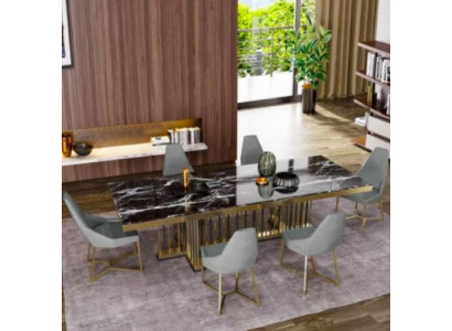 Meble Tabela stoły jadalnia Design Kuchnia Luksusowy Nowoczesny Marmurowy Stół obiadowy 90x160