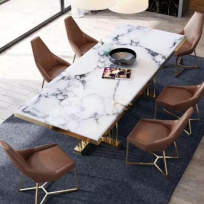 Meble Tabela stoły jadalnia Design Kuchnia Luksusowy Nowoczesny Marmurowy Stół obiadowy 90x160