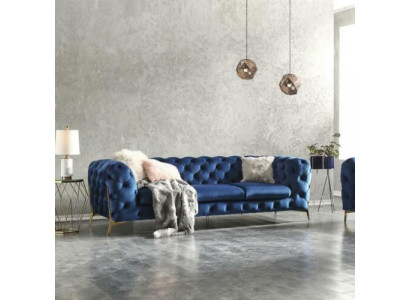 Chesterfield Włókienniczy Sofa Podkładka Siedziba Couch Big XXL 3 miejsce do siedzenia Materiałowe kanapy