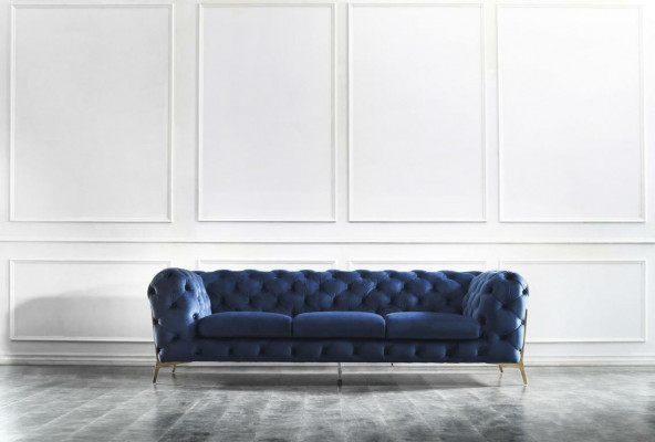 Chesterfield Włókienniczy Sofa Podkładka Siedziba Couch Big XXL 3 miejsce do siedzenia Materiałowe kanapy