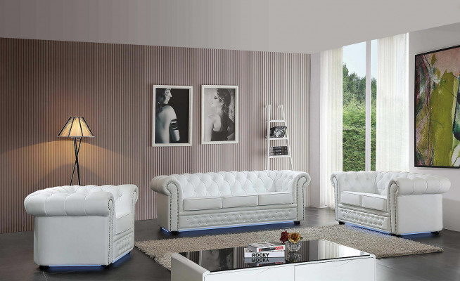 Chesterfield Design Luxury Podkładka Sofa Kanapa Siedziba Ustawić Skórę 3 miejsce siedzące #606