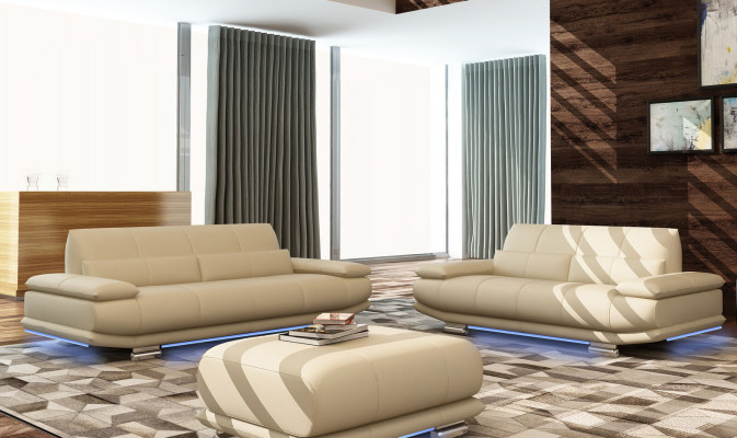 Sofa Kanapa Podkładka 3 miejsce do siedzenia Skóra Sofy Obcios Kanapy Siedziba Design
