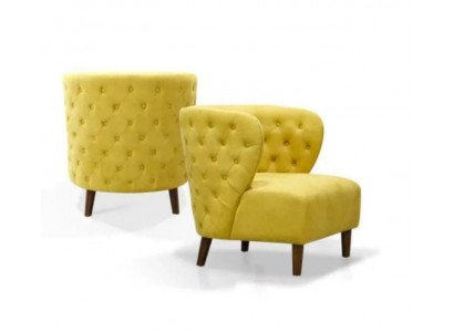 Żółty Chesterfield Fotel xl Włókienniczy Materiał Kanapy Sofy Creative Meble