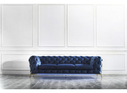 Chesterfield Siedziba Włókienniczy Materiał 2 miejsce siedzące Pokój dzienny Sofa Podkładka Ustawić