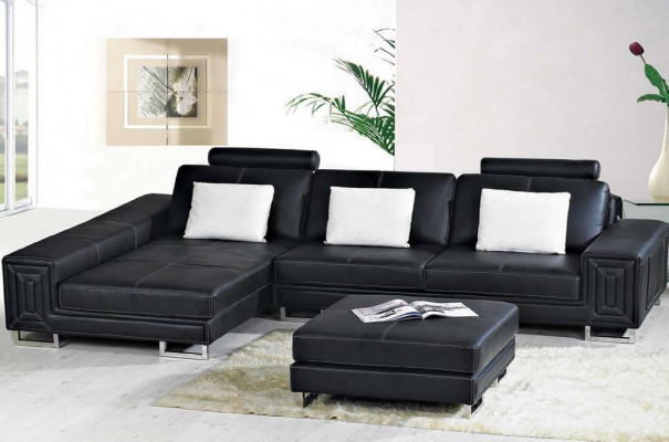 Żywy krajobraz Designerska Sofa Kanapa Podkładka Skóra Sofy Narożnik Narożnik Siedziba LForm Genov