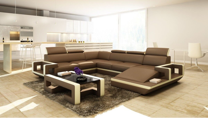 Żywy krajobraz Couch Podkładka Narożnik Ustawić Designerska Sofa Skórzana Duża Sofa Nowość 5102