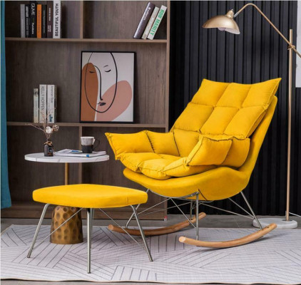Fotel Metal Design Podkładka Lounge Fotel bujany Siedziba Pokój Swing