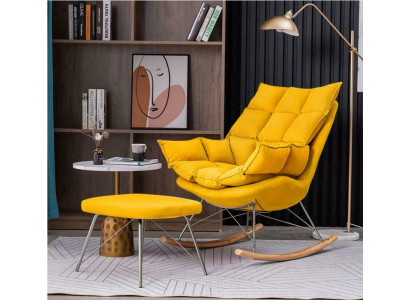 Fotel Metal Design Podkładka Lounge Fotel bujany Siedziba Pokój Swing