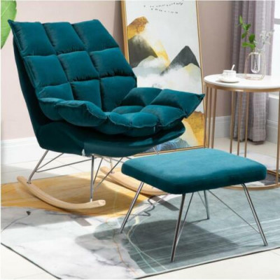 Fotel Metal Design Podkładka Lounge Fotel bujany Siedziba Pokój Swing
