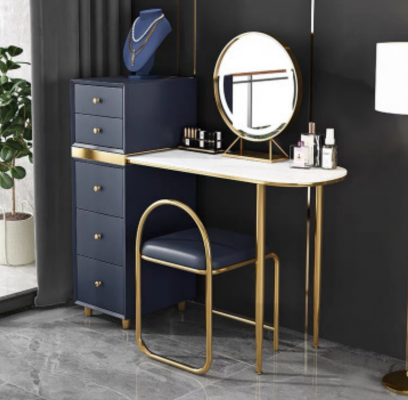 Toaletka Lustro Stołek Zestaw Kredens Sypialnia New Make Up