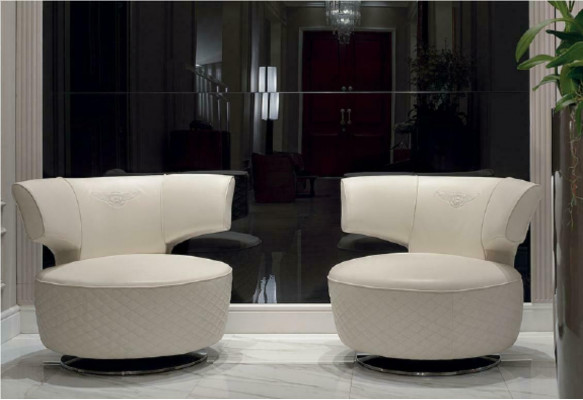 Fotel Design Couch Sofa miejsce do siedzenia Skóra Lounge Club Podkładka Luxury Ears