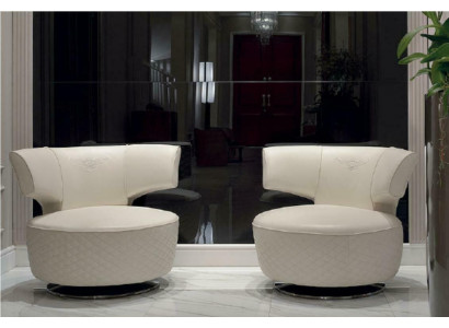 Fotel Design Couch Sofa miejsce do siedzenia Skóra Lounge Club Podkładka Luxury Ears