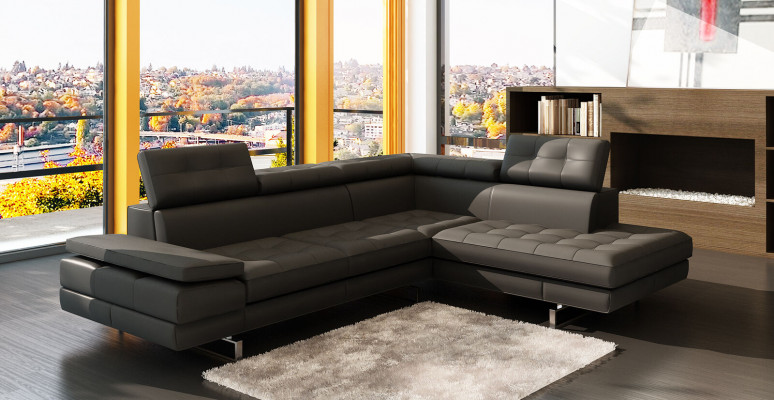 Design Skórzana Sofa Sofa Kanapa Podkładka Narożnik Siedziba Ustawić Żywy krajobraz