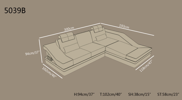 Nowoczesna skórzana sofa Narożnikowa kanapa w kształcie litery L Podkładka Siedziba Narożnik Sofa Kanapy