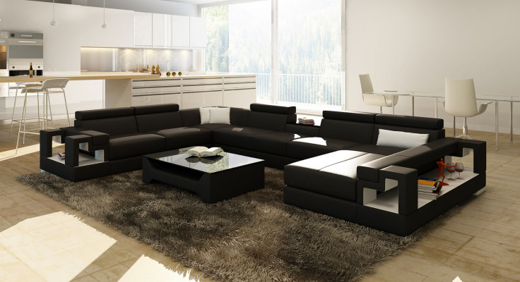 XXL Big Żywy krajobraz Sofa skórzana Sofa Sofa Podkładka Sofy Ustawić