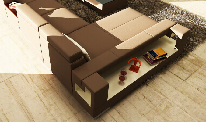 XXL Big Żywy krajobraz Sofa skórzana Sofa Sofa Podkładka Sofy Ustawić