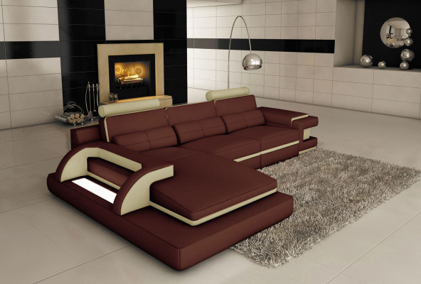 Design Podkładka Narożnik Skórzana Sofa Sofa Kanapa Siedziba Ustawić Żywy krajobraz