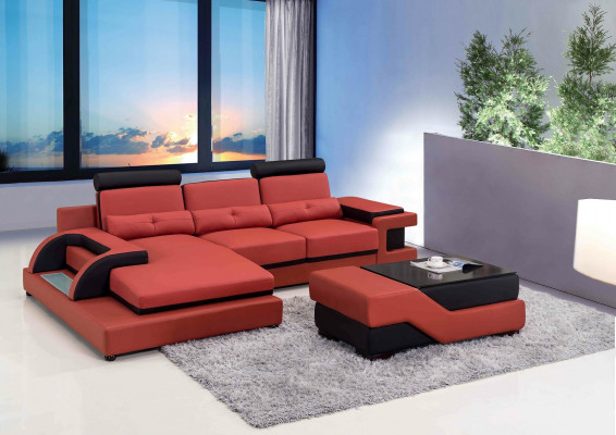 Design Podkładka Narożnik Skórzana Sofa Sofa Kanapa Siedziba Ustawić Żywy krajobraz