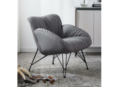 Fotel Soft TV do salonu Sofa Fotel Krzesło Aksamit Szary