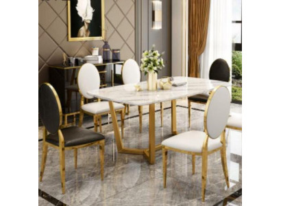 Design Stół obiadowy Modern Marble jadalnia Salon Kuchnia stoły Tabela