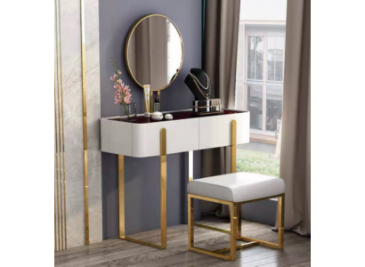 Toaletka Nowoczesne Konsole stoły + Stołek Toaletka Make Up Tabela 2szt.