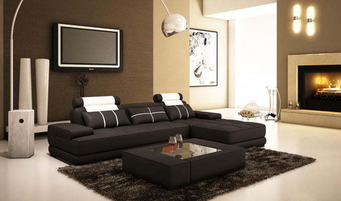 Designerska Podkładka Skórzana Sofa Kanapa W Kształcie L Nowoczesna Sofa Sofy Kanapy