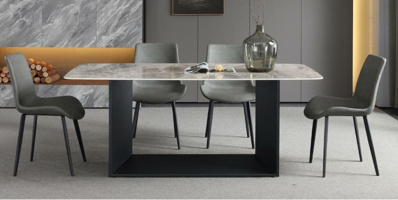 Stół obiadowy Modern Stal jadalnia salon Kuchnia stoły Design Tabela Metal