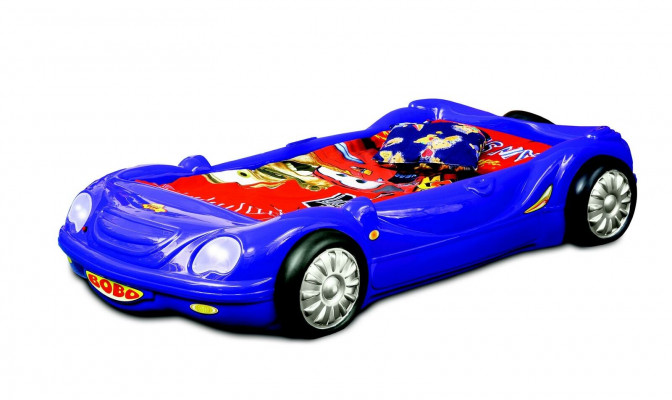 żłobek łóżko składane car racing bed design z lekkim materacem