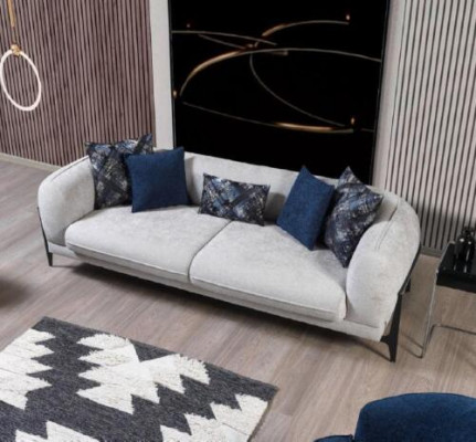 Sofa Kanapa Podkładka Trzyosobowa Szara Kanapy Meble Nowoczesny Design Sofy 3-osobowe Nowość