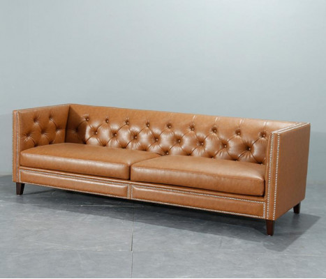 Sofa 4 miejsce do siedzenia Sofa Tapicerowana Nowoczesna Siedziba Poliester Design Couch Orange